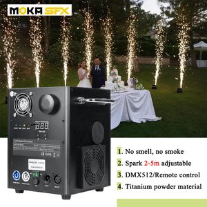 MOKA SFX Cold Spark Machine 650W Spray 2-5m Fuente de chispas frías Banquete de boda Sparkler Efecto de escenario Máquina de fuegos artificiales sin humo frío Control remoto DMX