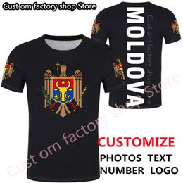 MOLDOVA camiseta diy gratis nombre personalizado número hombres camiseta manga corta Camiseta suelta cuello redondo verano ropa para hombre 220616