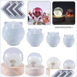 Moules 35 à 80 mm Sphere Resin SILE époxy Round Ball Mod pour bijoux bricolage fabriquant des bougies de chandelle de gouttes de gouttes de cire de cire