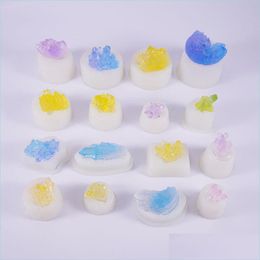 Molds Crystal Cluster Sile Molds Gems Stone Quartz Geode Hars Casting Epoxy Sieraden Hanger Craft Craft Decor Drop levering Tools Equ Dh1MZ