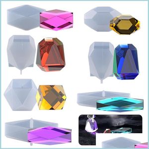 Molds Diy Resin Diamond sieraden gieten schimmels mti-facete grote rhombus edelsteen bakstenen blokken stenen epoxy voor het maken van ambachtelijke drop-levering 2 dhlne