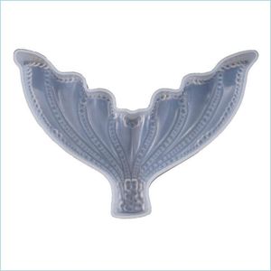 Molds Mermaid staart sile hars semitransparant flexibele mod home decoratie handgemaakte zeep schimmel vissen vork druppel levering sieraden gereedschap eq dhl9j