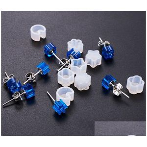 Mallen Mini Stud Oorbellen Sile Mold Kristal Epoxy Handgemaakte Ster Bloemvorm Oorbel Hanger Oorhaak Diy Hars Sieraden Drop Dhgarden Dhkdo