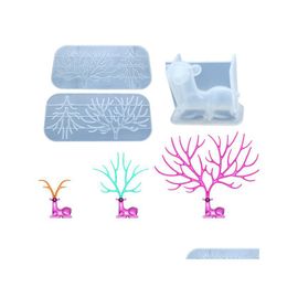 Mallen Rendier Hoorn Clear Sile Mold Bosdier Diy Sieraden Maken Uv-Hars Kunstbenodigdheden Drop Delivery Sieraden Sieraden Gereedschap Dhgarden Dh84K