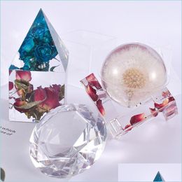 Moules Résine Coulée Moules Sile Epoxy Mod Sphère Cube Pyramide Diamant Pour Artisanat En Argile Polymère Fabrication De Bijoux Drop Delivery Yydhhome Dhncy