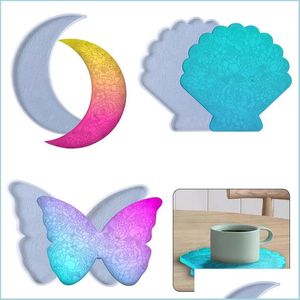 Moules Resin Moon Shell Butterfly Shape SILE MAIN MAIN CRESCENT CRESCENT EPOXY DÉCOR DÉCORD MOD DROP DIVRIR