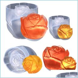 Mallen Rose Bud Resin Schimmel 3D Flower Sile Gietgieten Craft Mod Diy Soap Candle Wax Polymeer Klei beton Drop levering 2021 Sieraden DHSTM