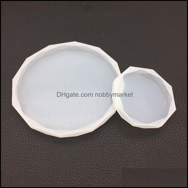 Moules Round Rhombus Sile Epoxy Resin mod grand cercle Cercle Coaster Tile Moule et planche en argile en polymère outils d'artisanat Drop Livraison bijoux E Otncu