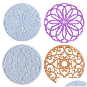 Moules Sile Résine Moules Grand Plateau De Fleur Moule Pot Titulaire Coaster Coulée Époxy Pour La Décoration De La Maison Bricolage Livraison Directe Bijoux Dhgarden Dhu6I