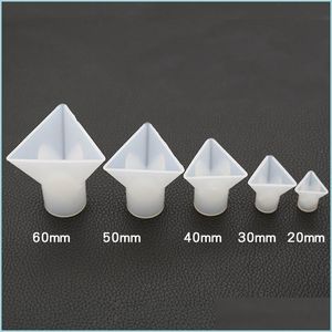 Molds Triangle Vertebrale Sile Diy Epoxy Resin Mods met cilinderhouder voor sieraden Polymeer Clay Craft Making 60mm 50 mm 40 mm druppel deli Dh8lc