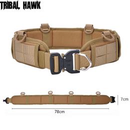 Molle bataille de bataille d'équipement tactique militaire guerre cs Cambat Airsoft Waistband Police masculine Beltes de chasse mous réglables réglables