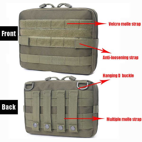 Molle Bolsa militar Bolsa Médica EMT Táctica Paquete de emergencia al aire libre Camping Accesorios de caza Utilidad Kit de herramientas múltiples EDC Bolsa Y0721