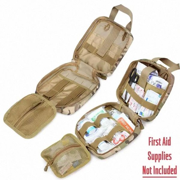 Molle Military Pouch Bag EDC Medical EMT Táctico Kits de primeros auxilios al aire libre Paquete de emergencia Ifak Military Camping Bag E3kg#