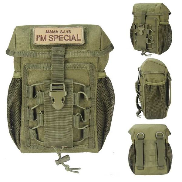 Molle Bolsa militar Bolsa de hombro Táctico Paquete de cinturón al aire libre Camping Ejército Mochila Utilidad Caza Accesorio EDC Herramientas Bolsa 211224