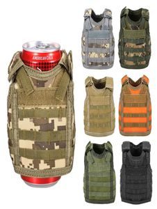 Molle Mini Miniatuur Drank Tactische Militaire Bier Cover Kan Koeler Houder Mouw Fles Drink Vest C190415017504295