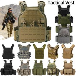 Molle plaque gilet imperméable hommes gilet tactique multifonctionnel Combat camouflage militaire armée Airsoft gilet extérieur CS chasse 240118