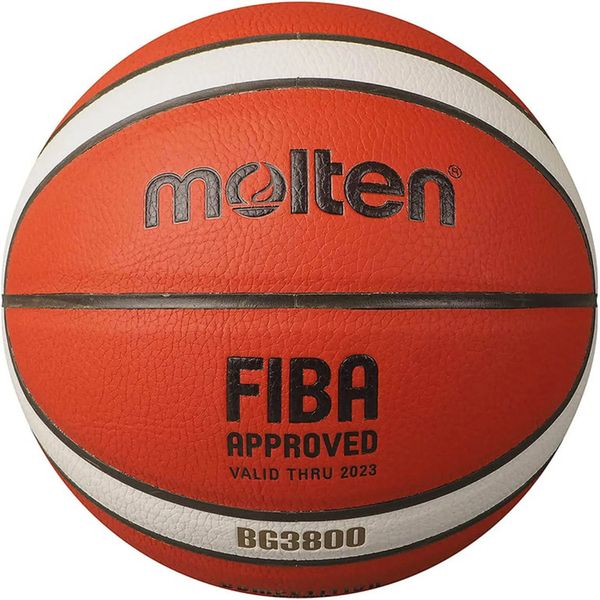 Molten BG3800 Series Ballon de basket intérieur/extérieur approuvé par la FIBA Taille 7 Modèle 2 tons B7G3800 240124