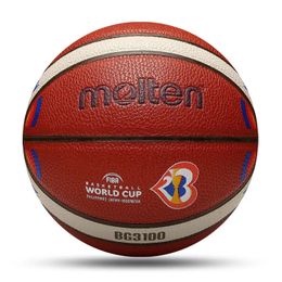 Ballon de basket-ball Original fondu taille 7/6/5 haute qualité PU résistant à l'usure Match entraînement extérieur intérieur hommes basketbol topu 240127