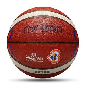 Gesmolten Originele Basketbalbal Maat 765 Hoge Kwaliteit PU Slijtvaste Match Training Outdoor Indoor Mannen basketbol topu 240102