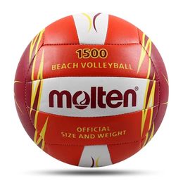 Bolas de voleibol fundidas Tamaño estándar 5 PU MACHINESTA SEGURA BALL DE MACHINACIÓN DE MACHINACIÓN DE MACHO ENTERENTE Playa de entrenamiento de combate al aire libre 240407