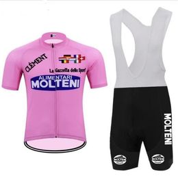 MOLTENI rose Pro équipe cyclisme Maillot à manches longues Ciclismo Maillot ctricota ciclismo para hombre larga Maillot vtt vêtements 2020275G