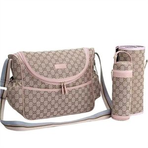 Sac à couches pour maman et bébé, ensemble de 3 pièces, sac à bandoulière multifonctionnel imprimé de styliste de haute qualité, cadeau créatif pour maman et fille f13