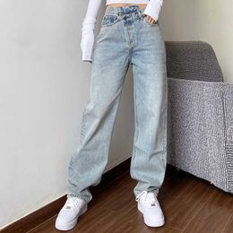 Mama jeans vrouwen jeans baggy hoge taille rechte broek vrouwen wit zwart mode casual losse undefined broek 210616