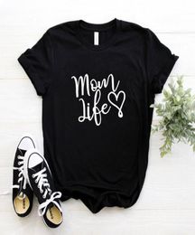 Mom Life Heart Letters Print vrouwen T -shirt katoen casual grappig t -shirt voor dame meisje top tee 6 kleuren drop ship sb111357368