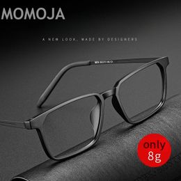 MOMOJA Ultra léger TR90 confortable pur carré hommes lunettes cadre optique Prescription lunettes 8878 240313