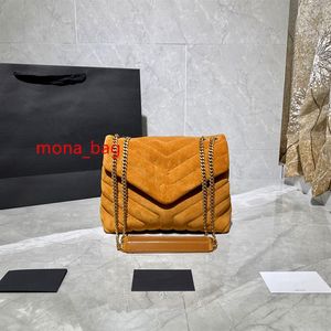 Mona Bag Loulou schoudertassen Nubuck echte lederen handtassen wolken portefeuilles interieur slot zak van gewatteerde ruimtetas bruin zwart274n