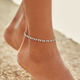 Monaco Fashion 1: 1 Hoogwaardige witte driehoek Anklet, prachtig ingerichte dames strand sieraden romantische geschenk