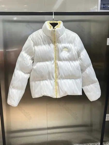 Monclair Chaqueta acolchada con luces de diseñador para hombre Letras sánscritas luminosas Chaqueta de plumón de manga larga con palma Abrigo de pie para hombres y mujeres Chaqueta acolchada de fibra óptica 43GU