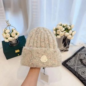 monclear gorro Gorro tejido de pelo de conejo | Sombrero monclair de cubo informal de otoño invierno para hombres y mujeres | Gorra cálida de diseñador para estaciones frías