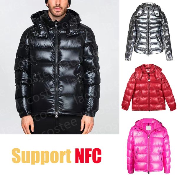 Monclair Veste pour homme prend en charge le scan NFC Mode Doudoune Parka Homme Femme Tendance hivernale Chaud Coton Coupe-vent extérieur Doudounes Classique Maya Style Manteaux