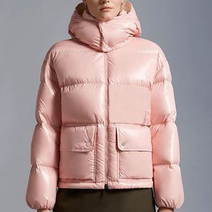 Monclairer Abbaye Winter Mode Vierkante Zakken Vrouwen Donsjack Massaal Letters Puffer Jassen Outdoor Casual Capuchon Vrouw Warme Jas Maat 0--4