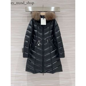 Monclears France Designer Femmes Veste Hiver Chaud Coupe-Vent Longue Doudoune Brillant Mat Matériel Modèles Asiatiques Femmes Vêtements Col De Fourrure Manteau 16