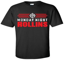 Monday Night Rollins t -shirt worstelen seth t -shirt zomerstijl mode mannen t shirts top tee veel korting kleuren high qual4749480