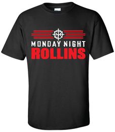 Monday Night Rollins t -shirt worstelen seth t -shirt zomerstijl mode mannen t shirts top tee veel korting kleuren high qual4292907