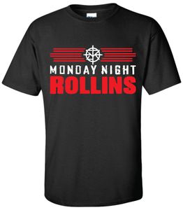 Monday Night Rollins Wrestling Wrestling Seth T Shish Summer Style Fashion Men T Shirts Top Tee Colors de descuento completo