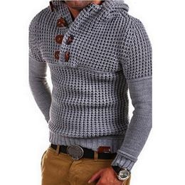 MONERFFI 2018 Hommes Zip Pull en laine Pulls à manches longues Demi-Zipper Pull Jumper Tricots Hiver Cachemire Survêtement Pour Hommes V191018