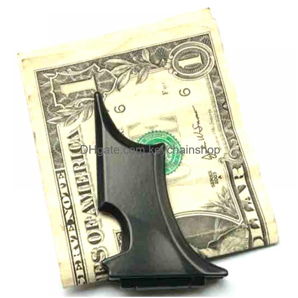 Money Clips 1Pc Simple Mens Stainless Steel Batwing Bat Slim Id Cash Clip Holder Magnetic Fashion Wallet For Men Women Drop Delivery Otjnq