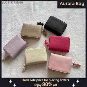 Clips de dinero Aurora2024 Monedero de oso español Cartera pequeña simple y elegante Cartera con tapa Tren Bolso de mujer L240306