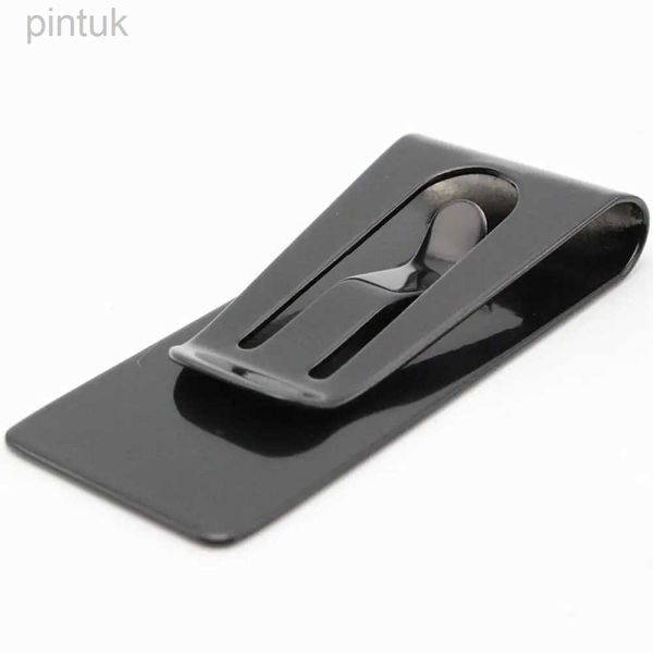 Clips d'argent Black Clip Mens en acier inoxydable Silver Cashder mâle Mini Metal Bill Clamp Slim Pocket ID Card Card Dossier de carte 2023 240409