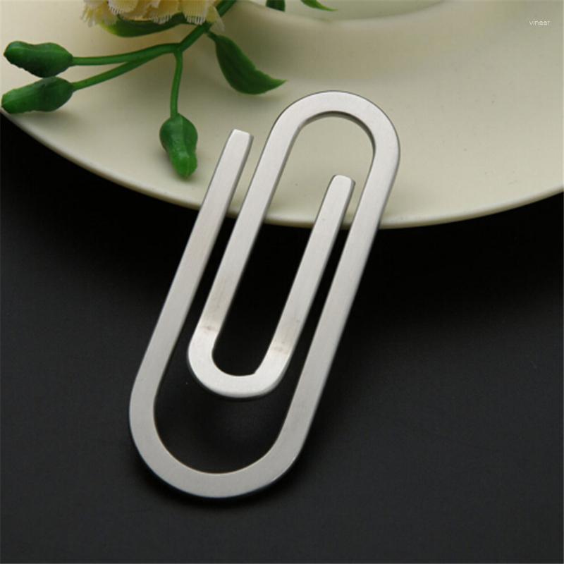 Money Clips Creative Stainless Steel Metal Paper Clip Holder Folder Banknote Silver