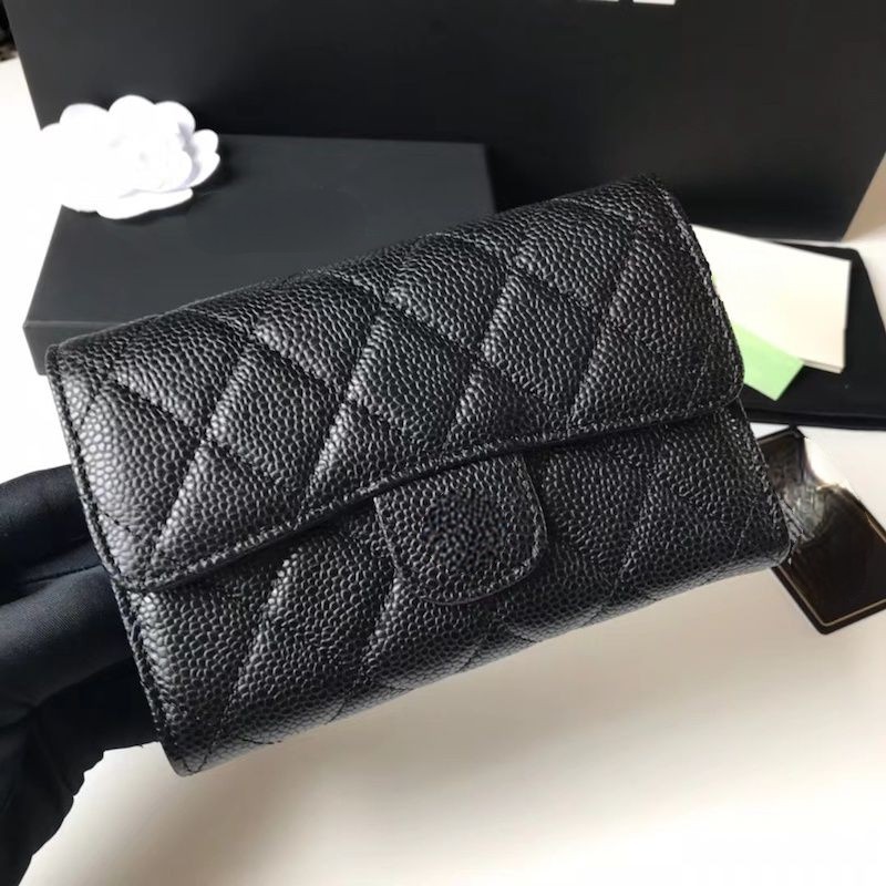 Money Clips Designer New Womens Wallet Luxury Holder Credit Wallets Women Classic Quilted Small Fragrant Bag Fashion Brand Sheepskin Bags