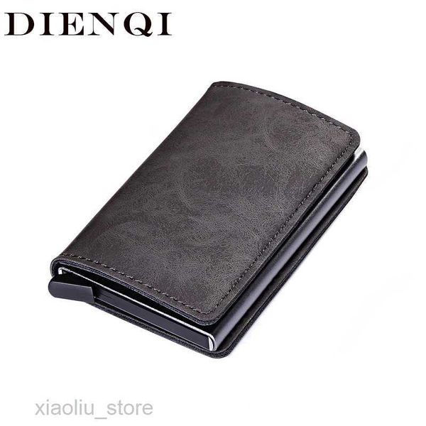 Clips de dinero DIENQI de cuero de lujo Mini Pop Up Rfid Wallet para hombres Money Bag Slim Card Holder Magic Wallet Monedero corto Small Male Valet 2020HKD230627