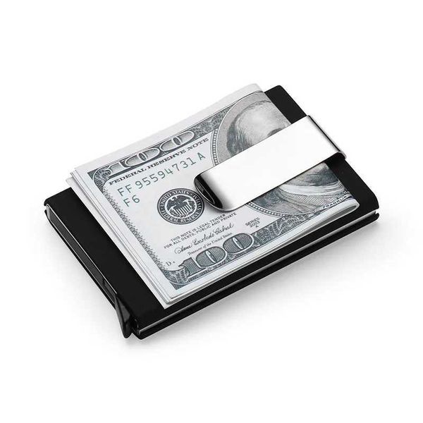 Geld Clips Hoge QualitId Mannen Creditcardhouder Automatische Sets Business Aluminium Kaartsets Cash Clip Houder 240125