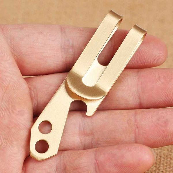 Clips para dinero Clips para dinero de metal de latón de alta calidad Abrebotellas pequeño de acero inoxidable multifuncional Llaveros Clip para efectivo Soporte para abrazadera de dinero 240125