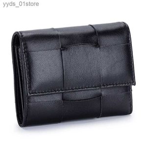 Pinces à billets Créateur de luxe Mode Dames Grand Tresse En Cuir Court Portefeuille Multi Fonction Porte-Carte Portable Porte-Monnaie Femmes Pocketbook L240306