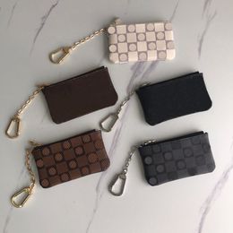 Clips de dinero Diseñador de lujo Monedero Damier Monedero Zippy Lady Cadena Carteras Doble Titular de la tarjeta Pasaporte Mujeres Monederos de flores Bolsa clave Envío gratis